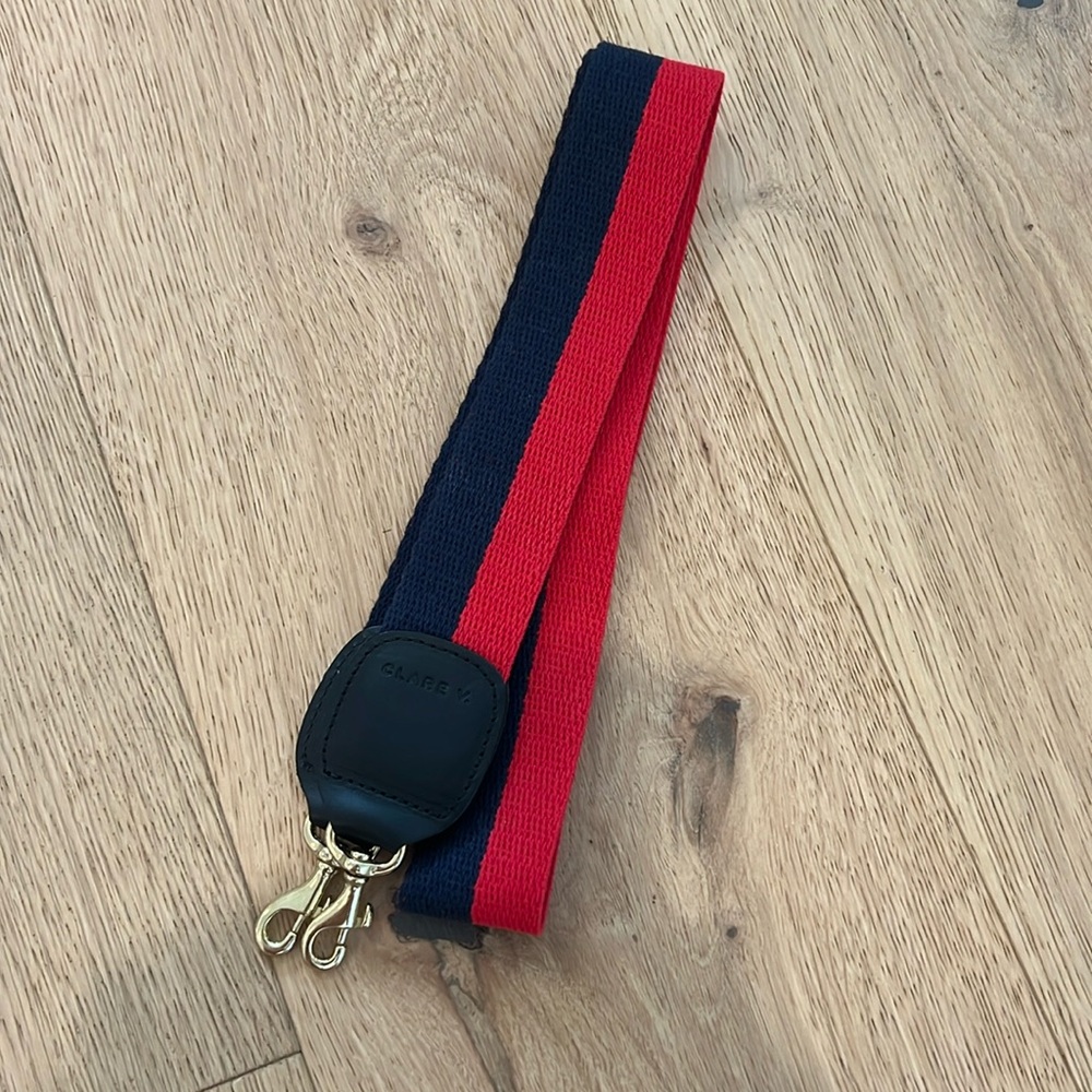 NWOT Clare V strap in red and navy